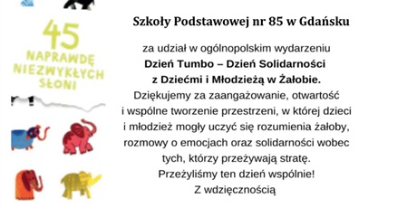 Podziękowanie - Dzień Tumbo